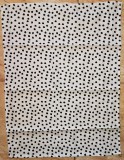 Pamut konyharuha, fehér alapon fekete csepp mintázattal, 45x60 cm, 1 db