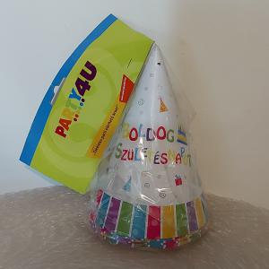 Papírcsákó Boldog születésnapot felirattal, 15 cm, 6 db