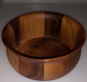 Parawood Fa kínáló tál, kerek, sötétbarna, 15X7 cm, 210037