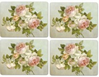 Pimpernel parafa tányéralátét, Antique Rose,  40X30 cm, 4 db, 319002