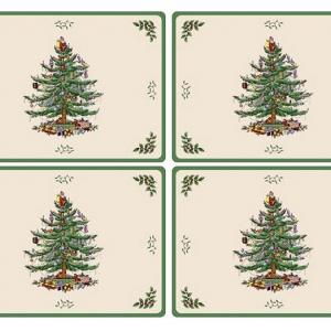 Pimpernel parafa tányéralátét, Spode Christmas Tree, 40X30 cm, 4 db, 319002