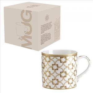 P.M.PM0123DECO Porcelánbögre 400ml, dobozban, Déco