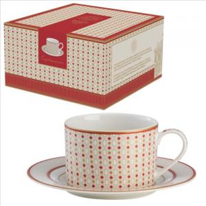 P.M.PM0124IMPE Porcelán teáscsésze+alj 220ml dobozban, Imperial