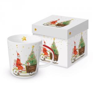 PPD.360302370 Porcelánbögre 0,35l, dobozban, Santa Delivery