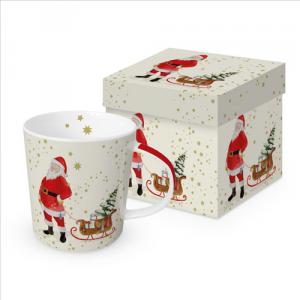 PPD.360302842 Porcelánbögre 0,4l dobozban, Snowflakes & Santa