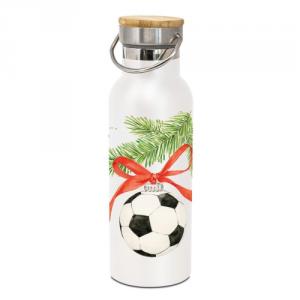 PPD.380201342 Rozsdamentes duplafalú acél útipalack 0,5l, Football Ornament