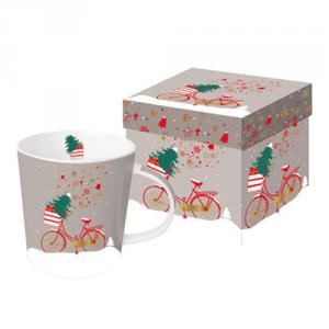 PPD.603471 Porcelánbögre 0,35l,dobozban Xmas Bike