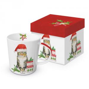 PPD.604155 Porcelánbögre 0,35l, dobozban, Christmas Kitty