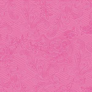 PPD.B007303 Lace Embossed pink dombornyomott papírszalvéta 25x25cm,15db-os