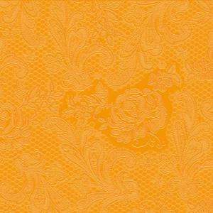 PPD.B007640 Lace Embossed orange dombornyomott papírszalvéta 25x25cm,15db-os