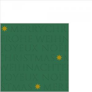 PPD.B325302858 Christmas embossed green dombornyomott papírszalvéta 25x25cm,20db-os