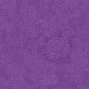 PPD.C007252 Lace Embossed purple dombornyomott papírszalvéta 33x33cm,15db-os