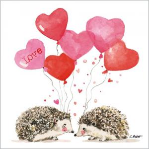 PPD.C133002178 Hedgehogs in Love papírszalvéta 33x33cm, 20db-os