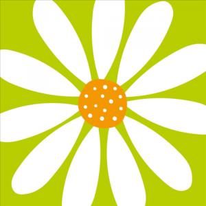 PPD.C133003072 Happy Flower green papírszalvéta 33x33cm, 20db-os