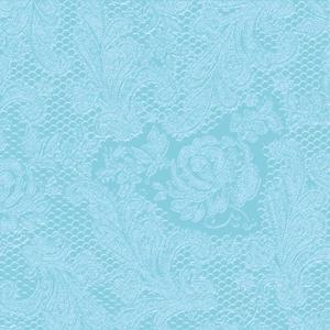 PPD.C1332057 Lace embossed aqua dombornyomott papírszalvéta 33x33cm,15db-os