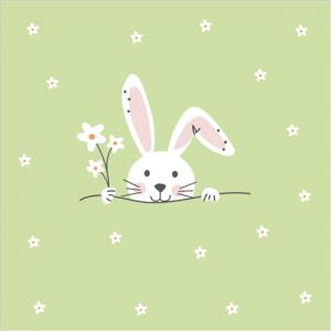 PPD.C233002946 Hello Easter green papírszalvéta 33x33cm, 20db-os