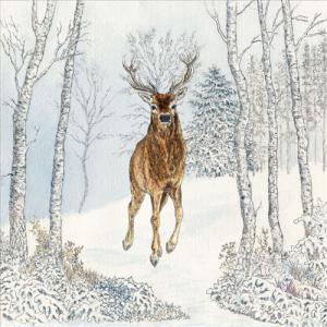 PPD.C333002776 Cerf Hiver papírszalvéta 33x33cm, 20db-os