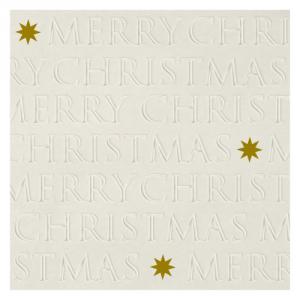 PPD.C333102514 Christmas letters off white papírszalvéta 33x33cm, 20 db-os