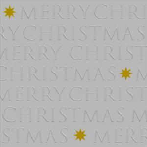 PPD.C333102911 Christmas letters silver dombornyomott papírszalvéta 33x33cm,20db-os