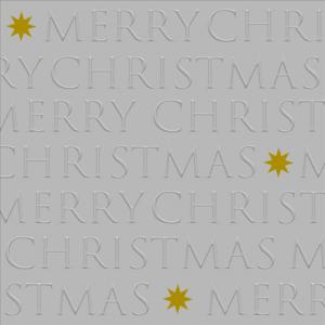PPD.C333102911 Christmas letters silver dombornyomott papírszalvéta 33x33cm,20db-os