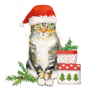 PPD.C3333781 Christmas Kitty papírszalvéta 33x33cm, 20db-os