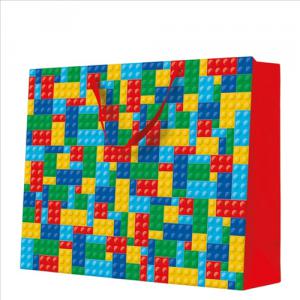 P.W.AGB1028301 Colorful Bricks papír ajándéktáska maxi 54x44x16cm