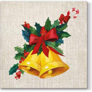 P.W.SDL012900 Jingle Bells papírszalvéta 33x33cm,20db-os