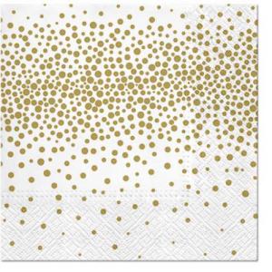 P.W.SDL098209 Confetti (gold) papírszalvéta 33x33cm,20db-os