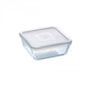 Pyrex COOK FREEZE szögletes sütőtál  +műanyag tető 15x15x6cm, 0,8l