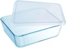 Pyrex Cook Freeze; téglalap sütőtál+műa.fedő, 19X14X4 cm, 0,8 liter, 203229