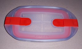 Pyrex Cook Heat; szögletes sütőtál, műanyag tető, 17X10X5 cm, 0,4 liter, 203228