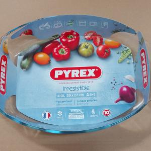 Pyrex Irresistible ovál sütőtál füllel, 39x27x7 cm, 4 liter