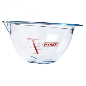 Pyrex keverőtál 4,2l 30cm, mércés, döntött, üveg