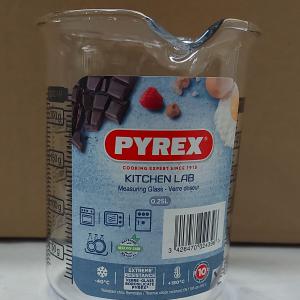 Pyrex mércés pohár, 8x10 cm, 0,25 liter, mérőpohár