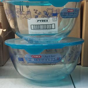 Pyrex Prep&Store; keverőtál+műa.fedő, DECOROS, 21 cm, 2 liter