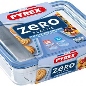 PYREX PURE szögletes sütőtál + üveg tető 1,5L, 22x17x6cm