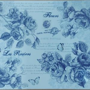 R2S műanyag Reggeliző alátét, Blue Roses, 45X30 cm ART BLU0550DR