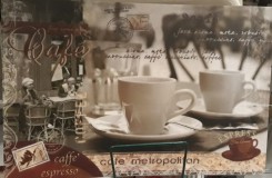 R2S műanyag reggeliző alátét, Cafe Metropolitan, 45X30 cm ART R0550CMT