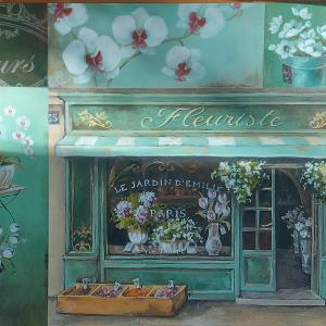 R2S műanyag Reggeliző alátét, French boutique fleurista, 45X30 cm ART BQF0350D