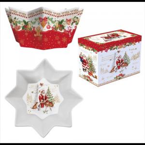 R2S.1007CHME Porcelántál 20cm, dobozban, Christmas Memories