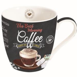 R2S.1010ICTB Porcelánbögre 350ml, dobozban, It's Coffee Time Brown