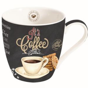 R2S.1010ICTW Porcelánbögre 350ml, dobozban, It's Coffee Time White
