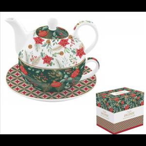 R2S.104CJOY Porcelán egyszemélyes teáskészlet 350ml+350ml, dobozban, Atmosphere, Christmas Joy