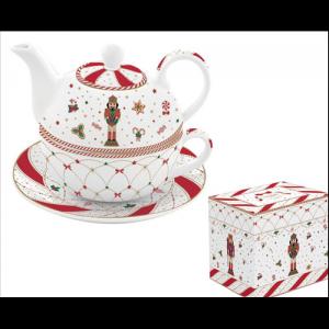 R2S.104NTWI Porcelán egyszemélyes teáskészlet 350ml,+350ml, donozban, Nutcracker Twist