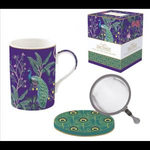 R2S.105IMPP Porcelán szűrősbögre tetővel, 350ml, dobozban, Imperial Peacock, Atmosphere