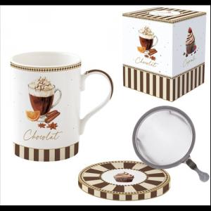 R2S.105SWEM Porcelán szűrősbögre tetővel, 350ml, dobozban, Sweet Moments