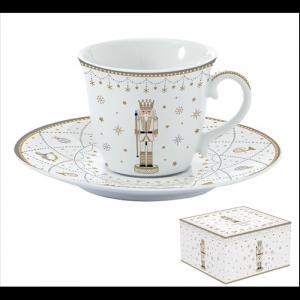 R2S.1106RNUT Porcelán teáscsésze+alj 200ml dobozban, Royal Nutcracker