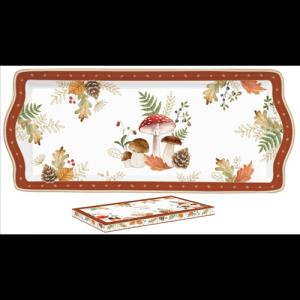 R2S.1109AUBR Porcelántálca 35x15cm, dobozban, Autumn Breeze