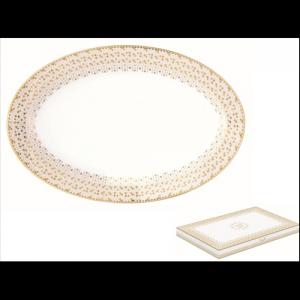 R2S.1116FESV Porcelán ováltálca 35x23,5cm, dobozban, Festive