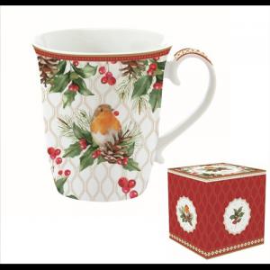 R2S.1171CHBE Porcelánbögre 275ml, dobozban, Christmas Berries